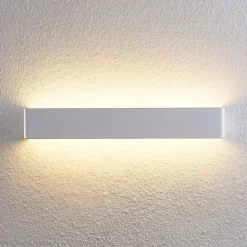 Arcchio LED wandlamp Karam, 53 cm, wit, metaal, omhoog/omlaag