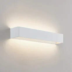 Arcchio LED wandlamp Karam, 53 cm, wit, metaal, omhoog/omlaag