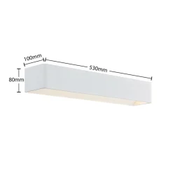 Arcchio LED wandlamp Karam, 53 cm, wit, metaal, omhoog/omlaag