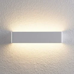 Arcchio LED wandlamp Karam, 37 cm, wit, metaal, omhoog/omlaag