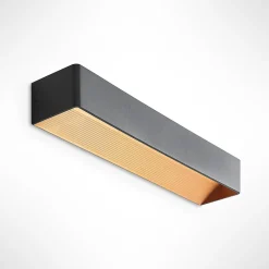 Arcchio LED wandlamp Karam, 53 cm, zwart, metaal, omhoog/omlaag