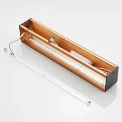 Arcchio LED wandlamp Karam, 53 cm, zwart, metaal, omhoog/omlaag