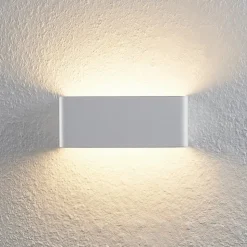 Arcchio LED wandlamp Karam, 20 cm, wit, metaal, omhoog/omlaag