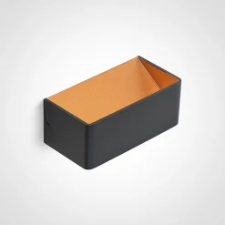 Arcchio LED wandlamp Karam, 20 cm, zwart, metaal, omhoog/omlaag