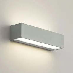 Arcchio LED wandlamp Lengo, 25 cm, grijs, 2-lamps, CCT