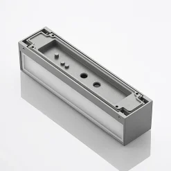 Arcchio LED wandlamp Lengo, 25 cm, grijs, 2-lamps, CCT