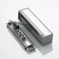 Arcchio LED wandlamp Lengo, 25 cm, grijs, 2-lamps, CCT