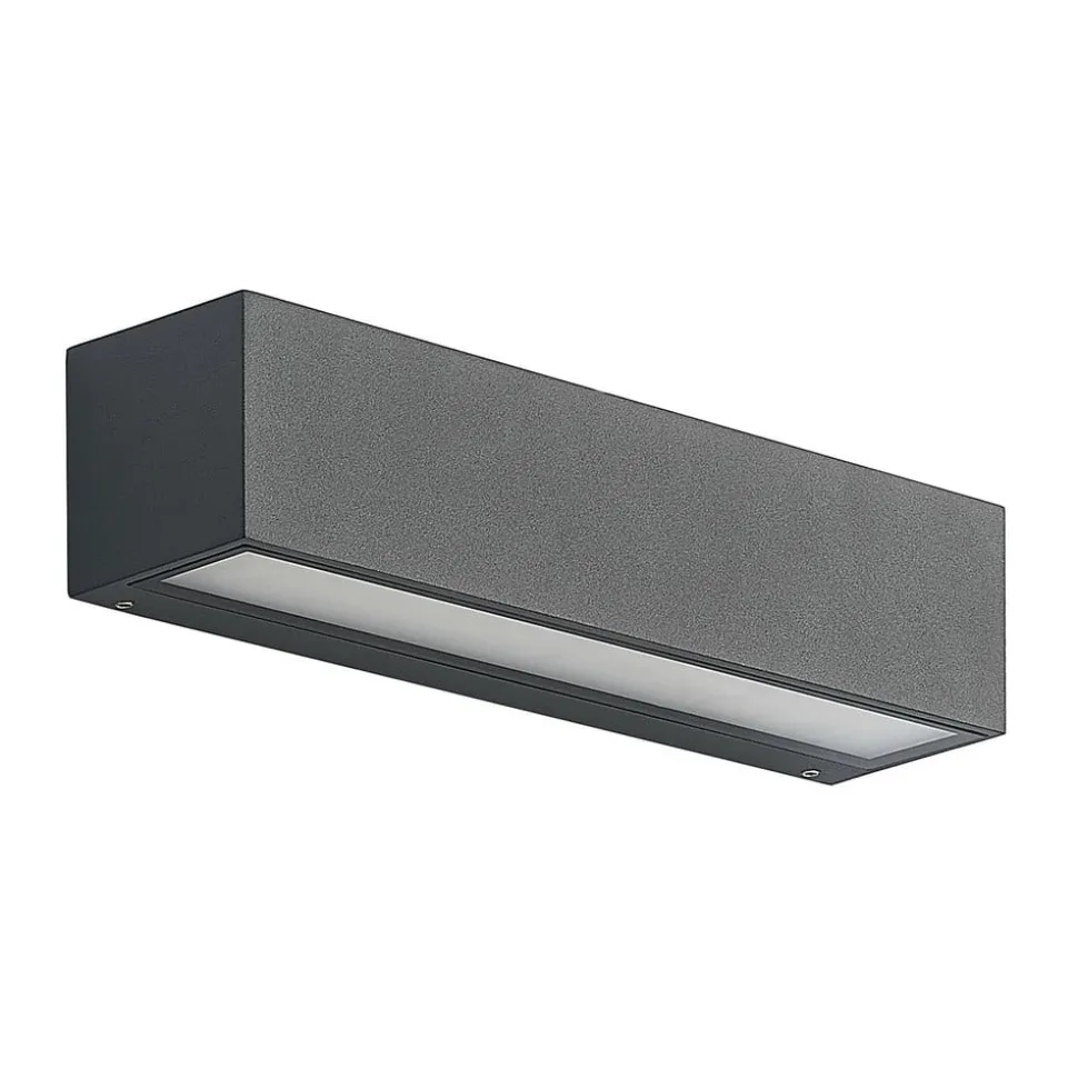 Arcchio LED wandlamp Lengo, 25 cm, antraciet, down, CCT