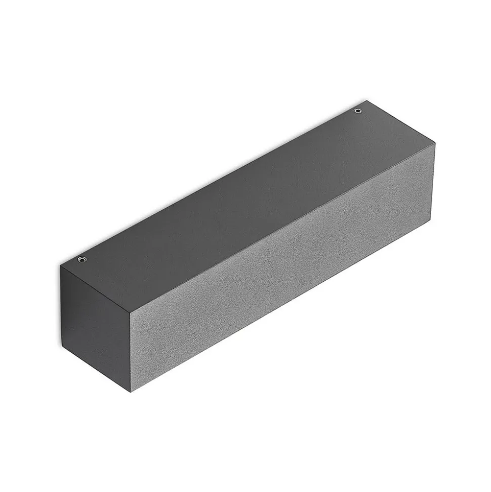 Arcchio LED wandlamp Lengo, 25 cm, antraciet, down, CCT