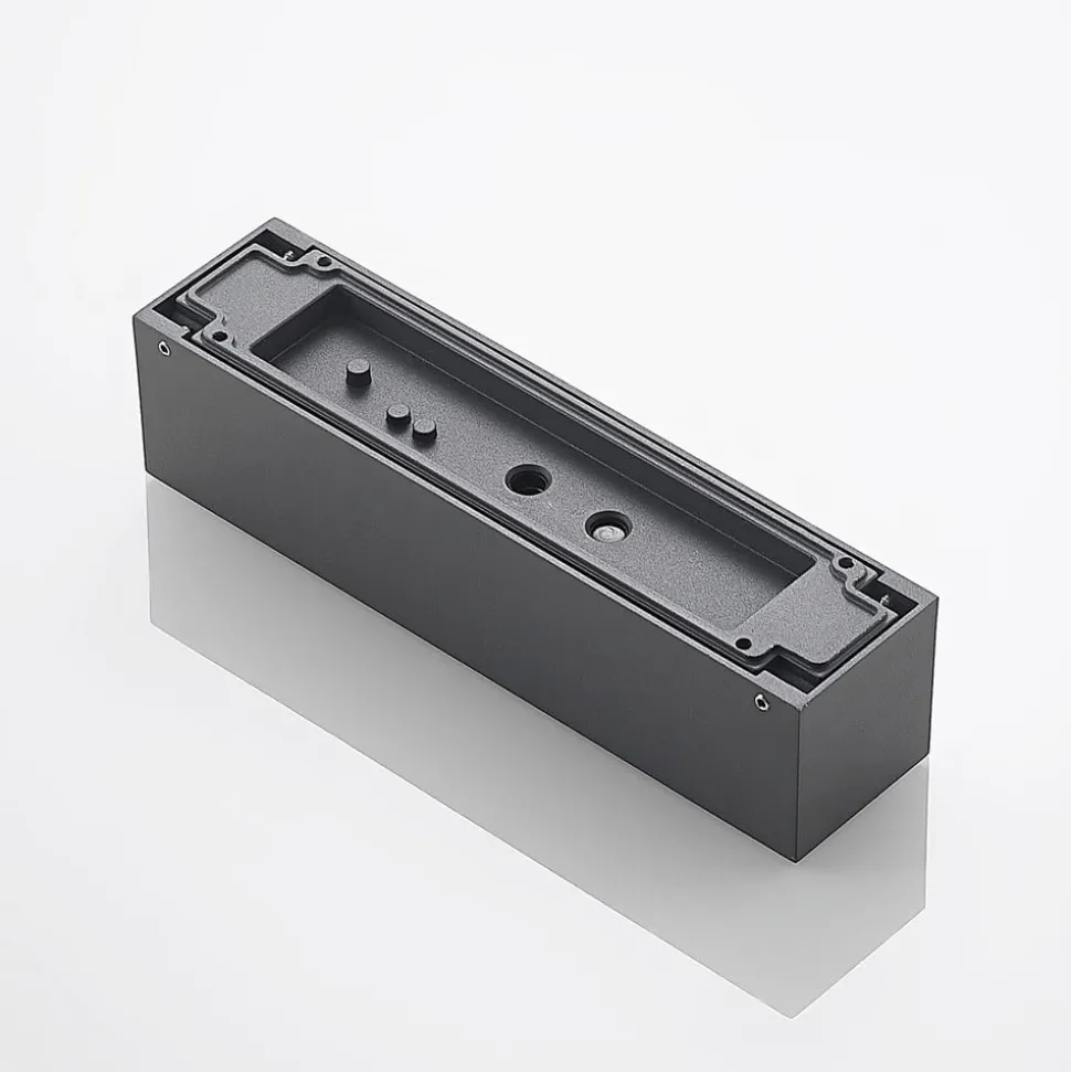 Arcchio LED wandlamp Lengo, 25 cm, antraciet, down, CCT