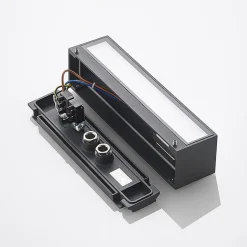 Arcchio LED wandlamp Lengo, 25 cm, antraciet, down, CCT