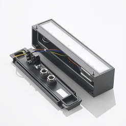 Arcchio LED wandlamp Lengo, 25cm, antraciet, omhoog/omlaag, CCT