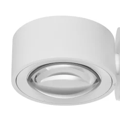 Arcchio LED wandlamp Rotari, lens, omhoog/omlaag, wit, metaal