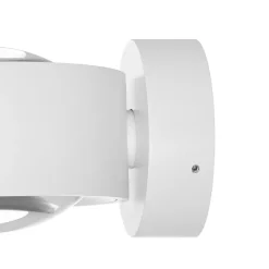 Arcchio LED wandlamp Rotari, lens, omhoog/omlaag, wit, metaal