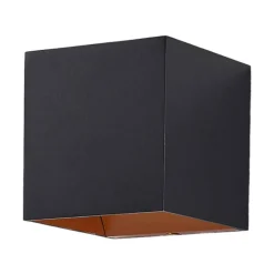 Arcchio LED wandlamp Zuzana, hoekig, zwart, 10 cm breed