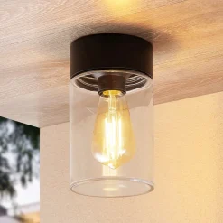 Arcchio Liljana buiten plafondlamp, IP65, zwart