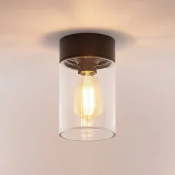 Arcchio Liljana buiten plafondlamp, IP65, zwart