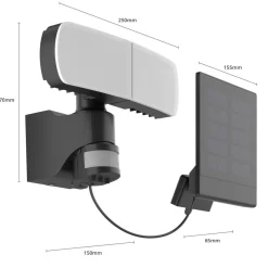 Arcchio Lissano LED wandspot zonne-energie sensor