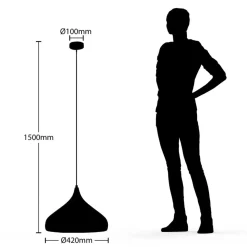 Arcchio Lunus hanglamp met gouden inlay