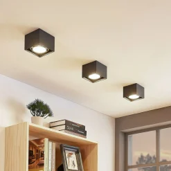 Arcchio Mabel plafondspot, 12 cm x 12 cm, grijs, GU10