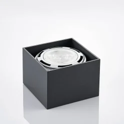 Arcchio Mabel plafondspot, 12 cm x 12 cm, grijs, GU10