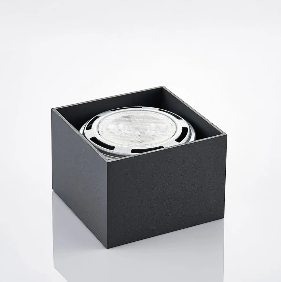 Arcchio Mabel plafondspot, 12 cm x 12 cm, grijs, GU10