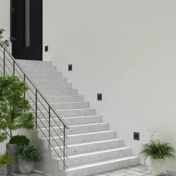 Arcchio Makio wand inbouwlamp, zwart, G9, IP65