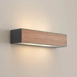 Arcchio Miraz wandlamp, E27, houtlook