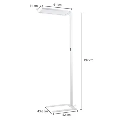 Arcchio Nelus LED kantoor vloerlamp, sensor, wit