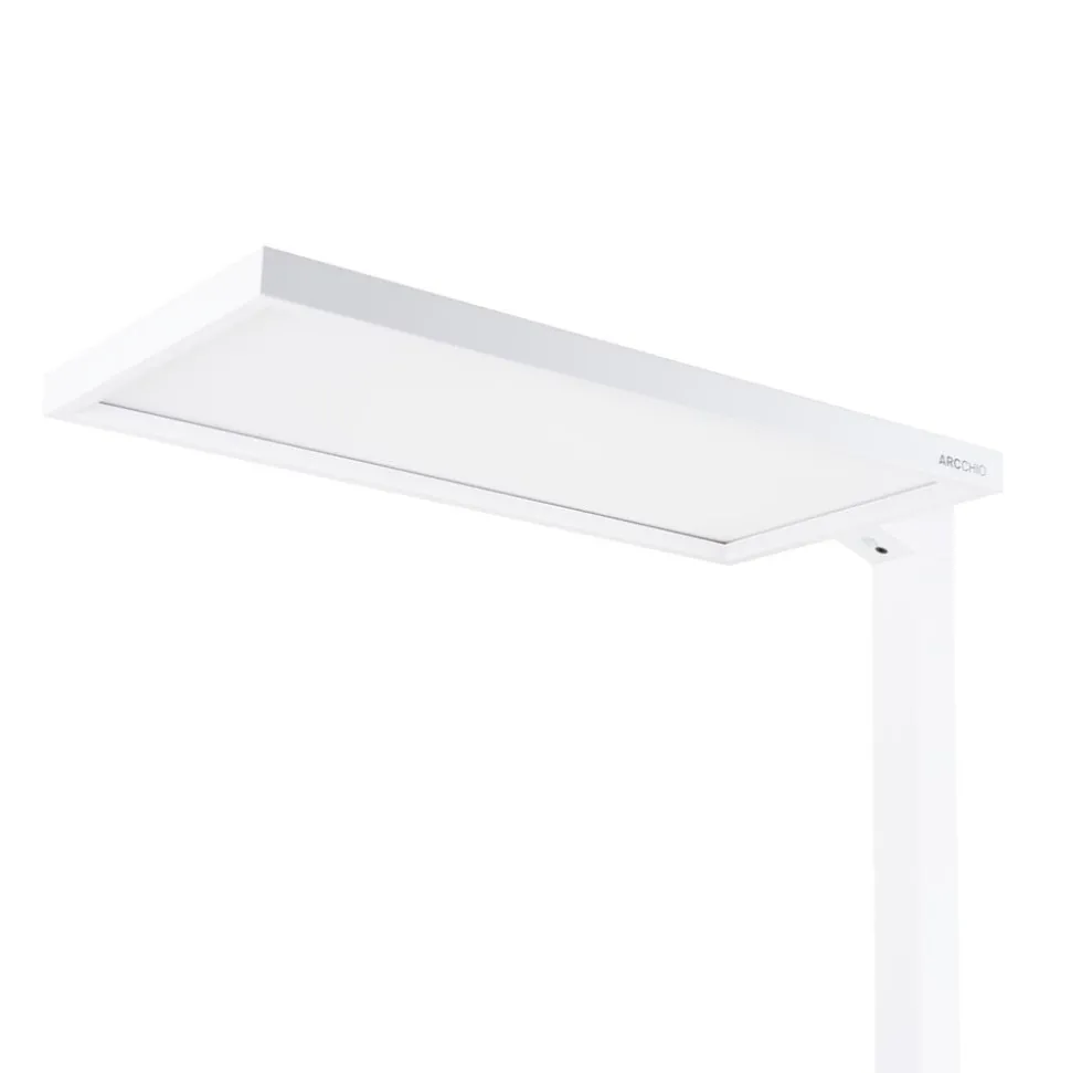 Arcchio Nelus LED kantoor vloerlamp, sensor, wit