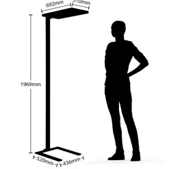 Arcchio Nelus LED vloerlamp, dimbaar, BWM, sensor