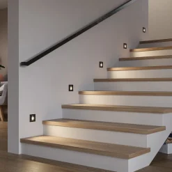 Arcchio Neru LED inbouwlamp sensor hoekig, zwart