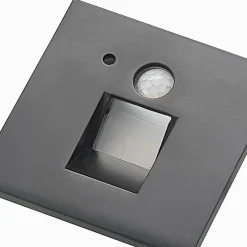 Arcchio Neru LED inbouwlamp sensor hoekig, zwart