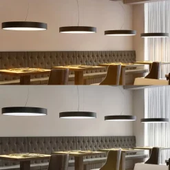 Arcchio Noabelle LED hanglamp, zwart, 80 cm