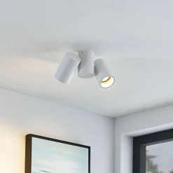 Arcchio plafondlamp Gesina, 2-lichts, wit, aluminium, 17,5 cm