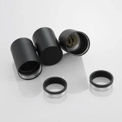 Arcchio plafondlamp Gesina, 2-lichts, zwart, aluminium, 17,5 cm