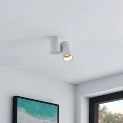 Arcchio plafondlamp Gesina, 1-lichts, wit, aluminium, 11,6 cm