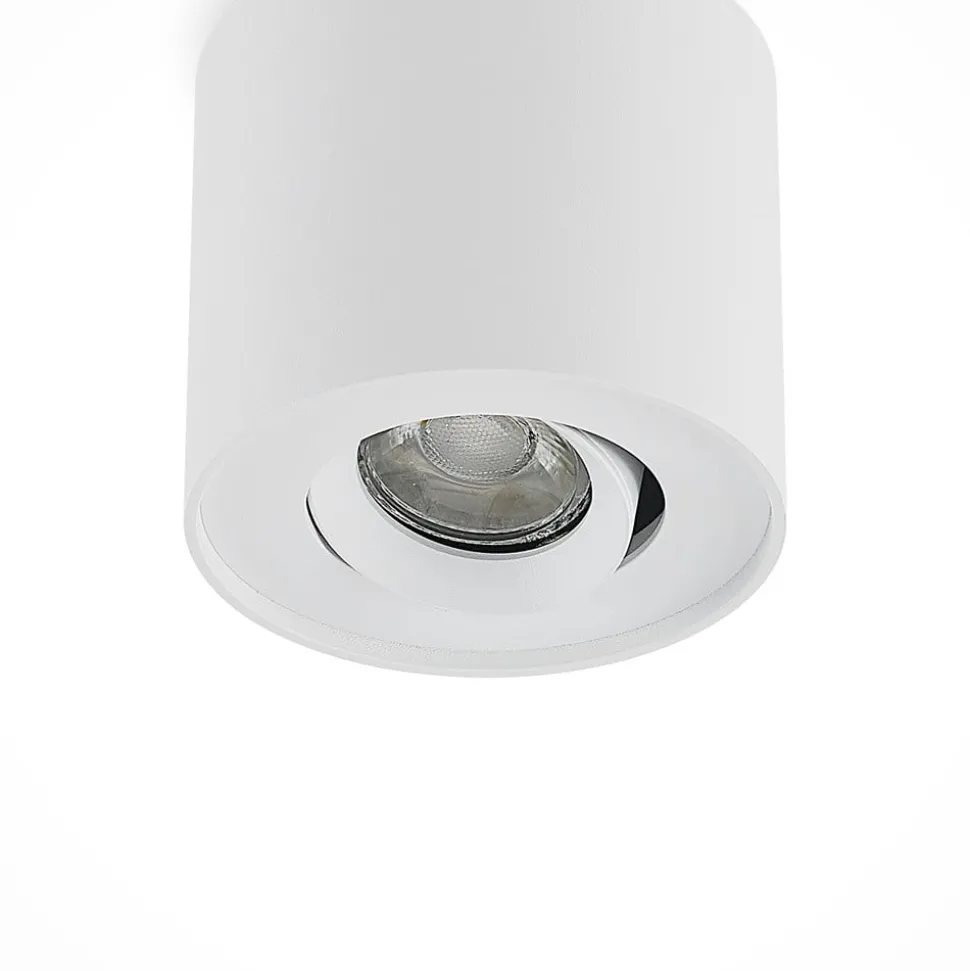 Arcchio plafondlamp Walisa, Ø 10 cm, wit, metaal, GU10