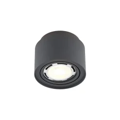 Arcchio plafondlamp Walisa, rond, zwart, aluminium, set van 3