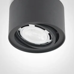 Arcchio plafondlamp Walisa, rond, zwart, aluminium, set van 3