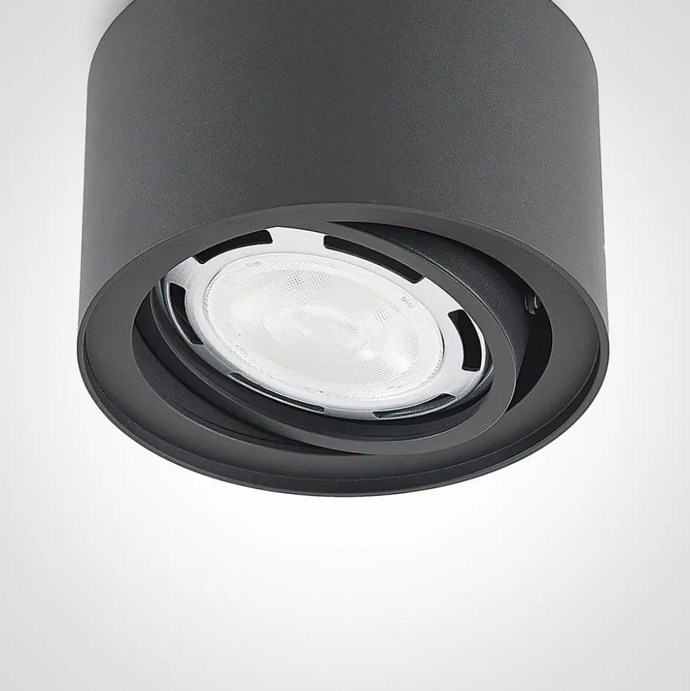 Arcchio plafondlamp Walisa, rond, zwart, aluminium, set van 3