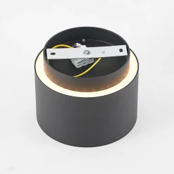 Arcchio plafondlamp Walisa, rond, zwart, aluminium, set van 3