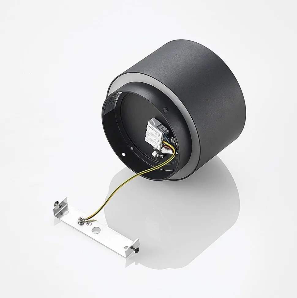 Arcchio plafondlamp Walisa, rond, zwart, aluminium, set van 3