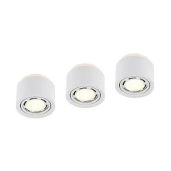 Arcchio plafondlamp Walisa, Ø 15 cm, rond, wit, set van 3