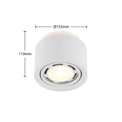 Arcchio plafondlamp Walisa, Ø 15 cm, rond, wit, set van 3