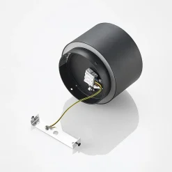 Arcchio plafondlamp Walisa, Ø 15 cm, zwart, metaal, GU10