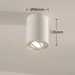 Arcchio plafondspot Jolina, rond, wit, 13 cm, metaal