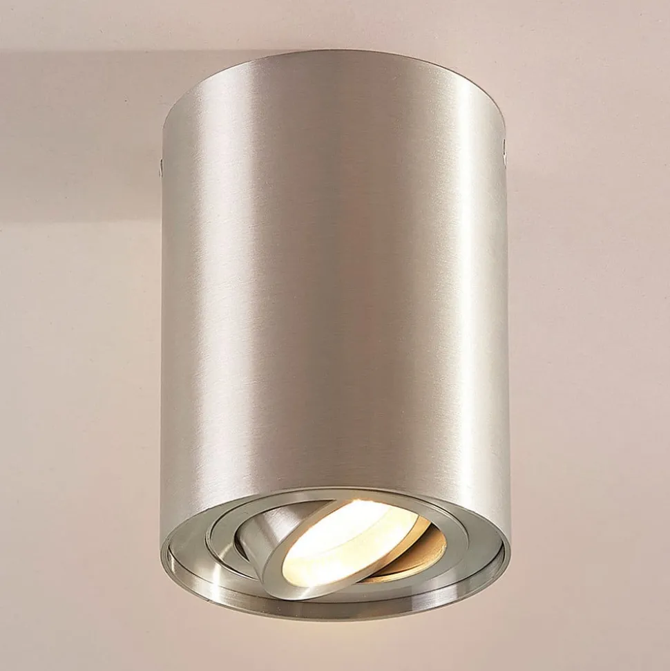 Arcchio plafondspot Jolina, rond, grijs, 13 cm, metaal