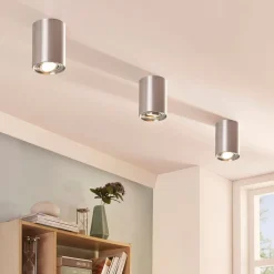 Arcchio plafondspot Jolina, rond, grijs, 13 cm, metaal