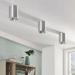 Arcchio plafondspot Jolina, rond, grijs, 13 cm, metaal